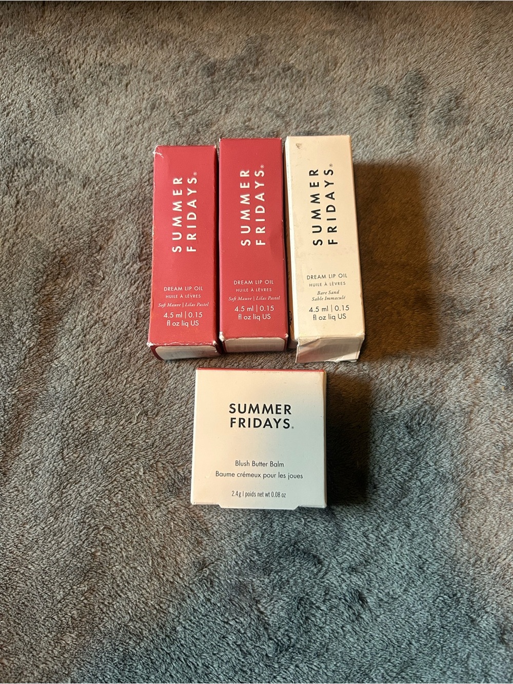 Summer Fridays Dream Lip Oils & Blush Butter Balm — Red, Pink, Cream